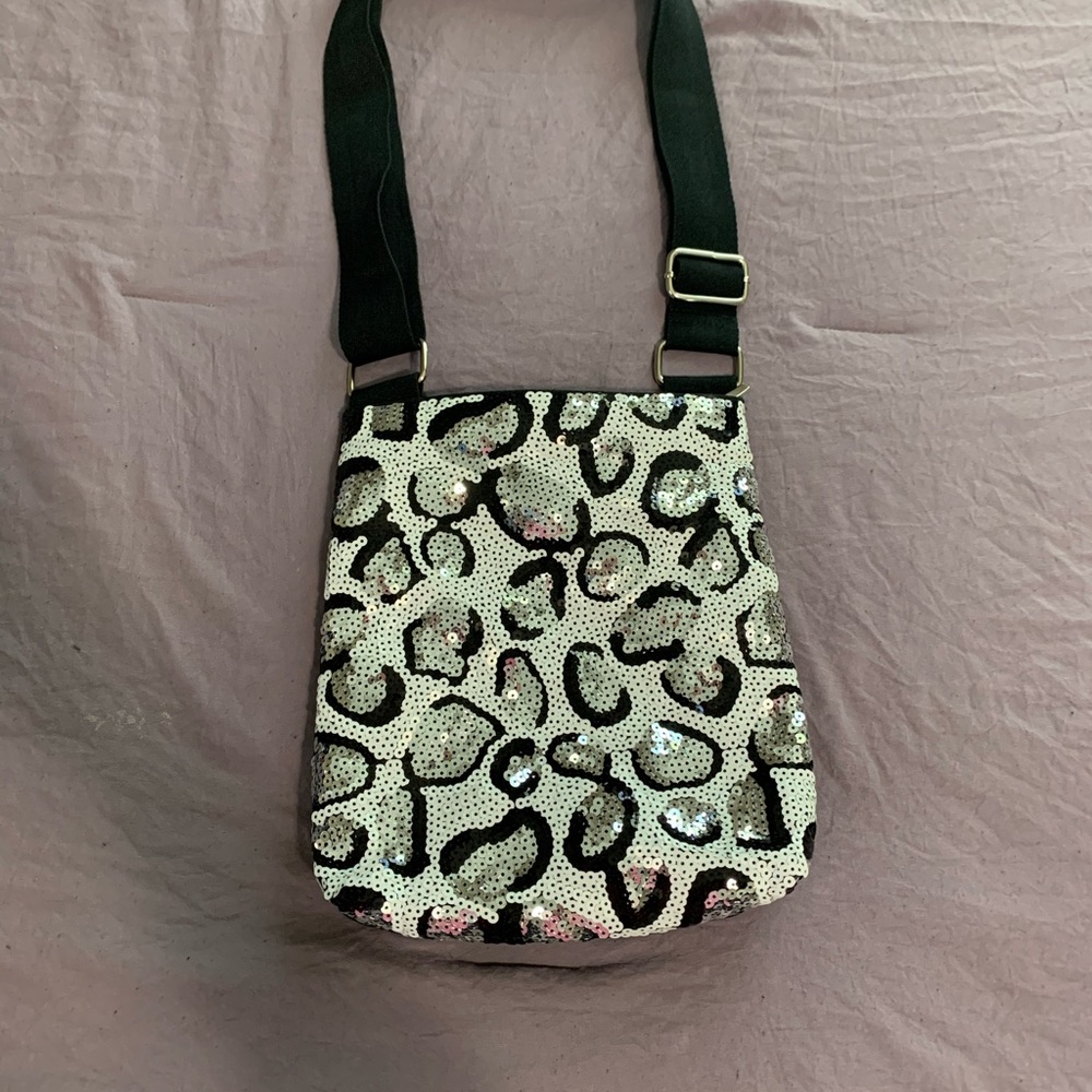NWOT Sequin animal print a cross body
